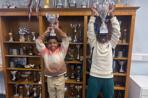 Members with trophies